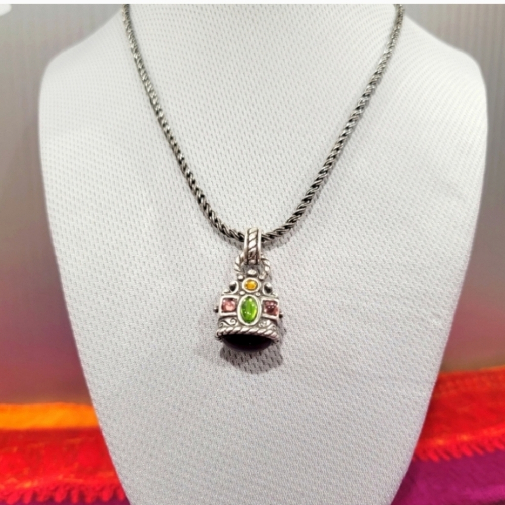 Brighton Retired Dazzler Cabochon Pendant 18" chain MAKE OFFER!!